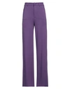Soallure Woman Pants Purple Size 4 Viscose, Nylon, Elastane