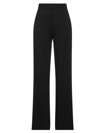 Soallure Woman Pants Black Size 8 Viscose, Nylon, Elastane In Black