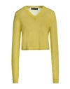 Pdr Phisique Du Role Woman Sweater Mustard Size 2 Baby Alpaca Wool, Mohair Wool, Polyamide In Yellow