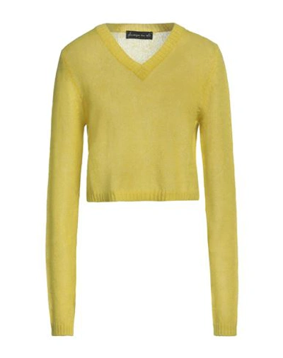 Pdr Phisique Du Role Woman Sweater Mustard Size 2 Baby Alpaca Wool, Mohair Wool, Polyamide In Yellow