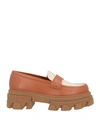 Alohas Woman Loafers Tan Size 11 Soft Leather In Brown