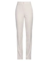 Soallure Woman Pants Off White Size 6 Polyester, Elastane In Pink