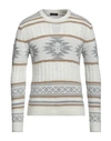 Kaos Man Sweater White Size M Acrylic, Wool, Alpaca Wool, Polyamide