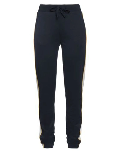Juvia Woman Pants Midnight Blue Size M Cotton, Polyester In Blue