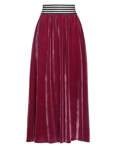 Nenah Woman Maxi Skirt Mauve Size M Viscose, Silk In Purple