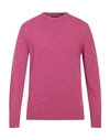 +39 Masq Man Sweater Mauve Size 42 Wool In Purple