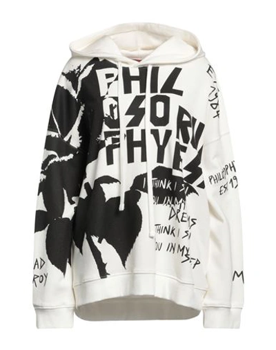 Philosophy Di Lorenzo Serafini Woman Sweatshirt White Size M Cotton, Elastane