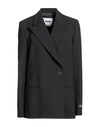 Msgm Woman Blazer Black Size 10 Virgin Wool, Elastane