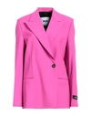 Msgm Woman Blazer Magenta Size 4 Virgin Wool, Elastane