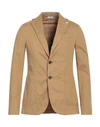 Manuel Ritz Man Blazer Camel Size 36 Cotton, Lyocell, Elastane In Beige
