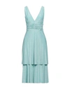 Liu •jo Woman Midi Dress Turquoise Size 12 Viscose, Polyester, Polyamide, Elastane In Blue