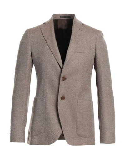 Angelo Nardelli Man Suit Jacket Brown Size 36 Virgin Wool