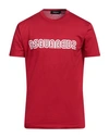Dsquared2 Man T-shirt Red Size 3xl Cotton
