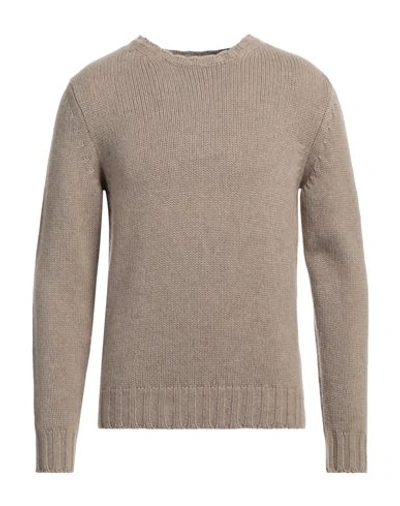 Drumohr Man Sweater Light Brown Size 44 Cashmere In Beige