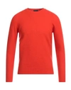Drumohr Man Sweater Orange Size 44 Lambswool