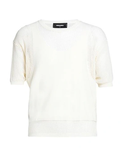 Dsquared2 Man Sweater Beige Size Xl Cotton