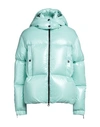Duvetica Woman Down Jacket Turquoise Size 6 Polyamide In Blue