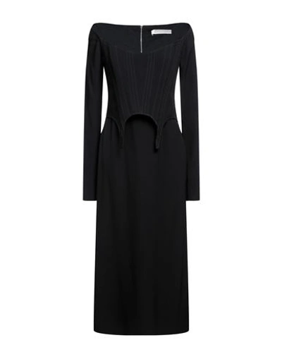 Dion Lee Black Stretch Viscose Blend Dress
