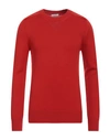 Paolo Pecora Man Sweater Tomato Red Size S Virgin Wool