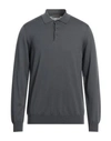 +39 Masq Man Sweater Lead Size 44 Merino Wool In Grey