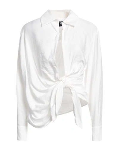 Jacquemus Woman Top White Size 8 Viscose, Polyamide