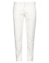 Baronio Man Pants Off White Size 40 Cotton, Elastane