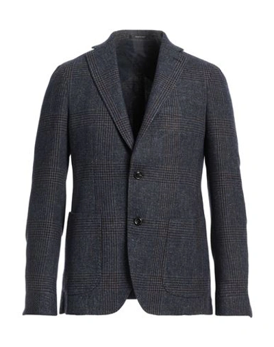 Angelo Nardelli Man Suit Jacket Blue Size 44 Wool, Polyester, Polyamide, Viscose