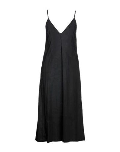 Alessia Santi Woman Midi Dress Black Size 12 Cotton
