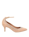 Emporio Armani Woman Pumps Light Brown Size 4.5 Soft Leather In Beige