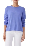 Eileen Fisher Boxy Crewneck Pullover In Blue