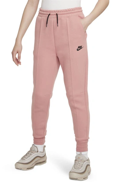 Nike Sportswear Tech Fleece Big Kids' (girls') Jogger Trousers In Pink