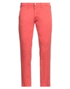 Jacob Cohёn Man Pants Tomato Red Size 35 Cotton, Lyocell, Elastane