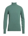 Drumohr Man Turtleneck Sage Green Size 44 Lambswool