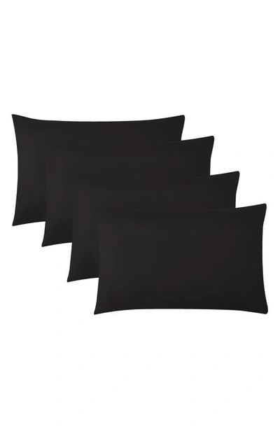 Southshore Fine Linens 4 Piece Pillow Case Set In Black
