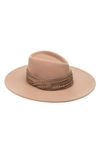 EUGENIA KIM MESH TRIM WOOL FEDORA HAT