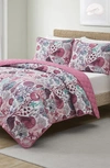 Vcny Home Ivory Coast Reversible Quilt Set In Pink Multi