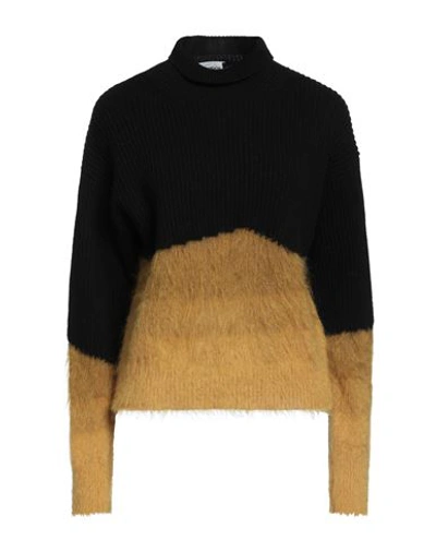 Dondup Woman Turtleneck Black Size 4 Wool, Mohair Wool, Polyamide