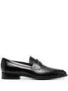 TOD'S SQUARE-TOE HIGH-SHINE LOAFERS