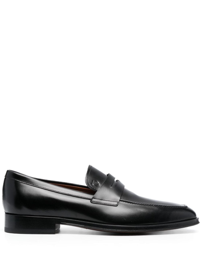 Tod's Square-toe High-shine Loafers In Black