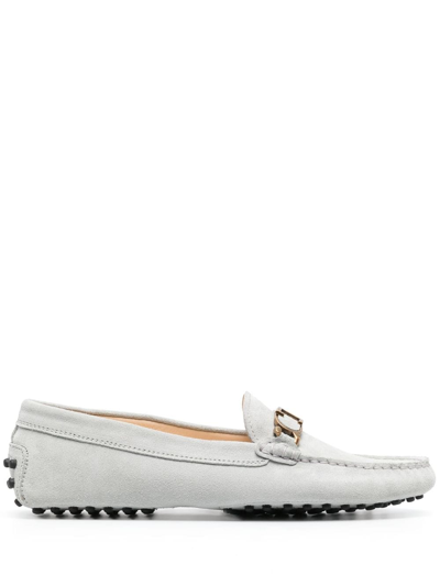 Tod's Catenina Gommini Loafers In Grey