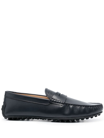 Tod's City Gommino Leather Driving Shoes In Black