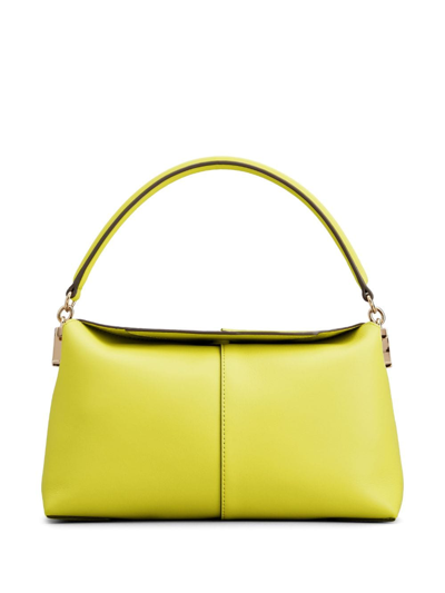 Tod's Mini T Case Leather Shoulder Bag In Green