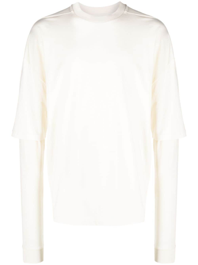 Thom Krom Layered Long-sleeve T-shirt In White