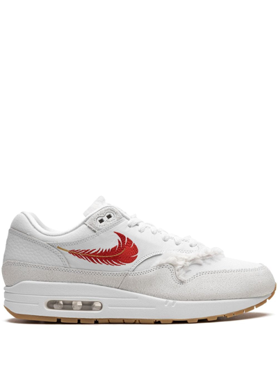 Nike Air Max 1 Prm White/chile Red Hf7746-100 Men's In Silver
