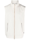 Paul & Shark Save The Sea Zip-up Waistcoat In Neutrals