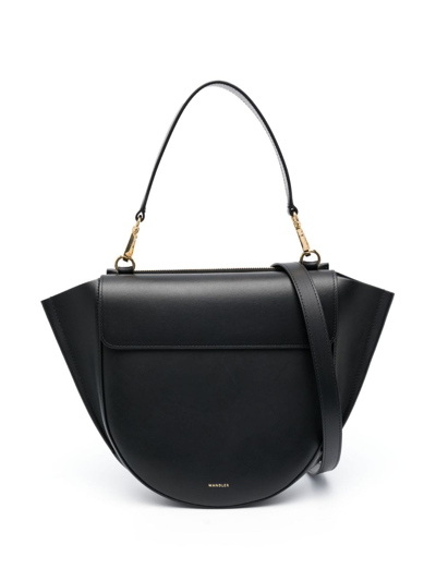 Wandler Medium Hortensia Leather Tote Bag In Black