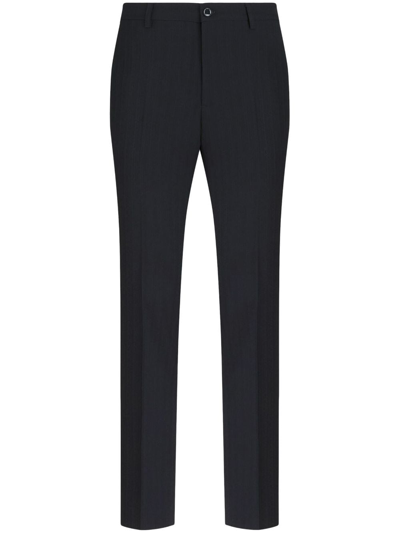 Etro Pressed-crease Tailored Trousers In Blue