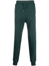 Balmain Logo-patch Cotton Track Pants In Green