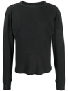 Entire Studios Textured-finish Round-neck Jumper In Black