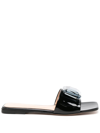 GIANVITO ROSSI JAIPUR LEATHER SLIDES